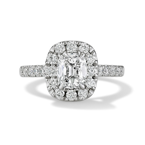 Classic Halo Pave Engagement Ring