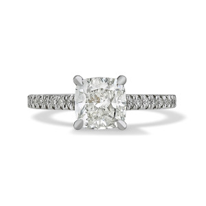 Classic Cathedral Pave Engagement Ring