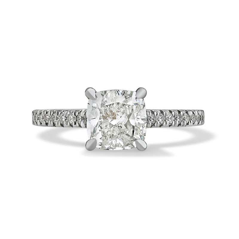 Classic Cathedral Pave Engagement Ring