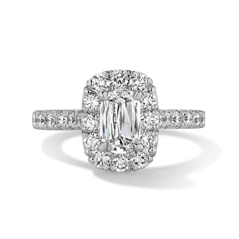 Classic Halo Pave Engagement Ring