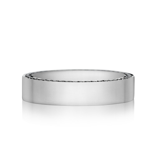 Thin High-Shine Hidden Black Diamond Men's Band