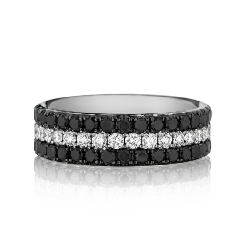 Black & White Diamond Men's Band