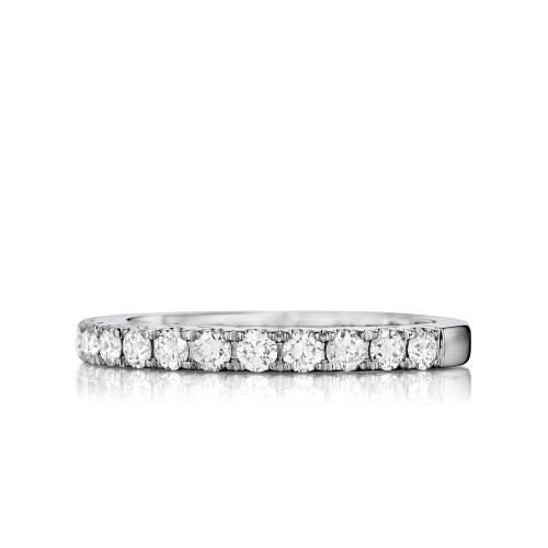 Bold Prong Set Diamond Wedding Band