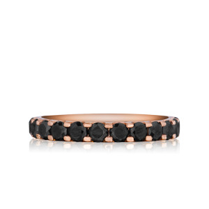 Prong Set Blac Diamond Eternity Band