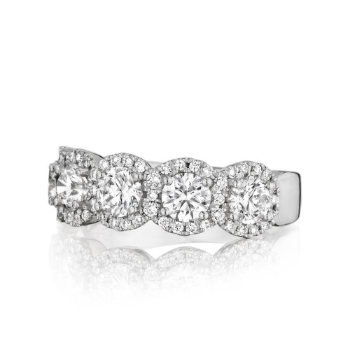 5 Stone Diamond Band set in Pave