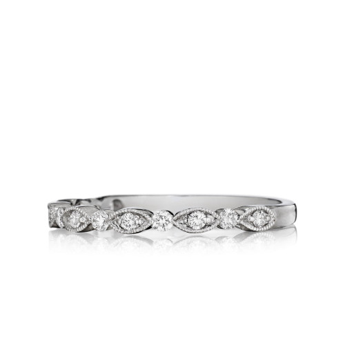 Delicate Diamond Band with Round & Marquise Detailing