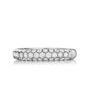 Triple-Row Rounded Diamond Band