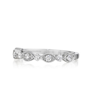 Diamond Band with Round & Marquise Detailing