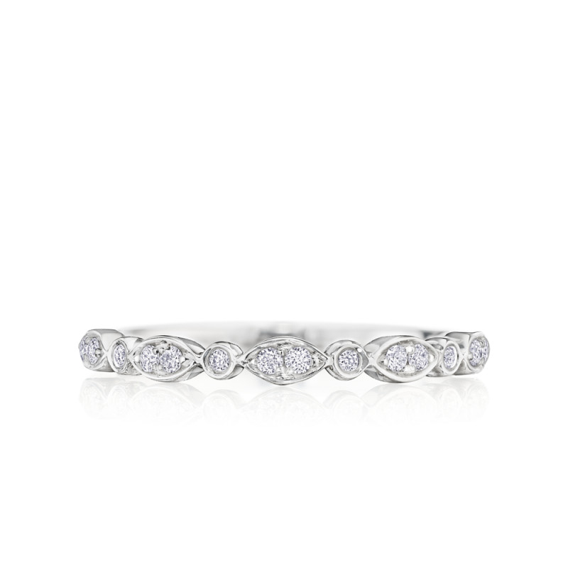 Delicate Marquise and Round Bezel Band