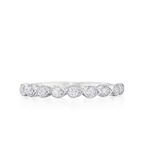 Pear Shaped Bezel Set Diamond Band