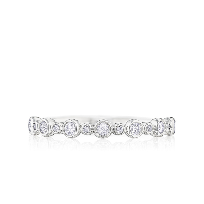 Alternating Bezel Set Diamond Band