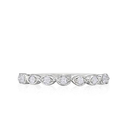 Delicate Marquise Bezel Set Diamond Band