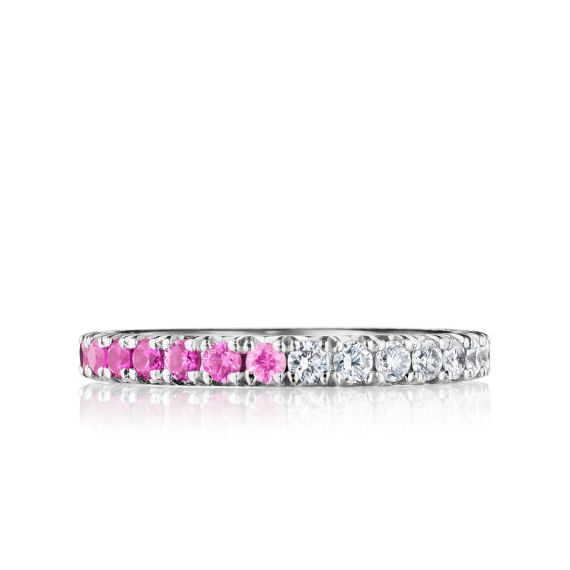 Pink Ombre Sapphire & Diamond Classic Band